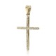 Βαπτιστικός σταυρός Κ18 χρυσό με διαμάντια 0.10ct, VS2, H st3858