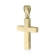 Double sided baptism cross K14 gold, st3885