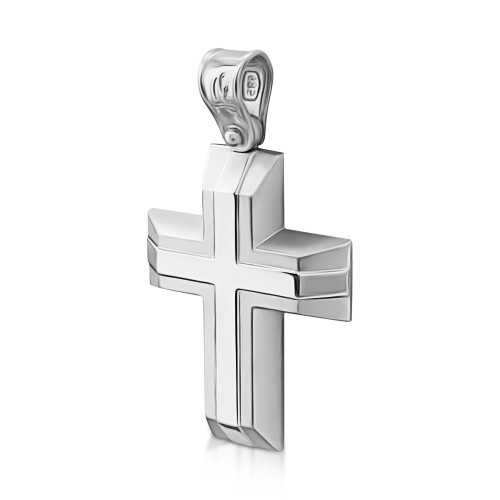 Βαπτιστικός σταυρός Κ14 λευκόχρυσο st3933 ΣΤΑΥΡΟΙ Κοσμηματα - chrilia.gr