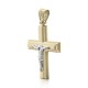 Baptism cross K14 gold and white gold st3952