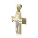 Baptism cross K14 gold and white gold st3953