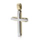 Baptism cross K14 gold and white gold st3969