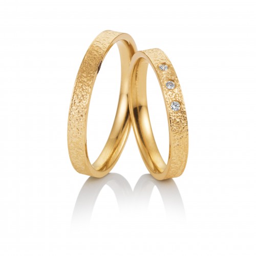 Saint Maurice wedding rings in yellow gold, K9, pair da3585 WEDDING RINGS Κοσμηματα - chrilia.gr