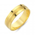 Chrilia wedding rings in yellow gold, K14, pair da2744 WEDDING RINGS Κοσμηματα - chrilia.gr