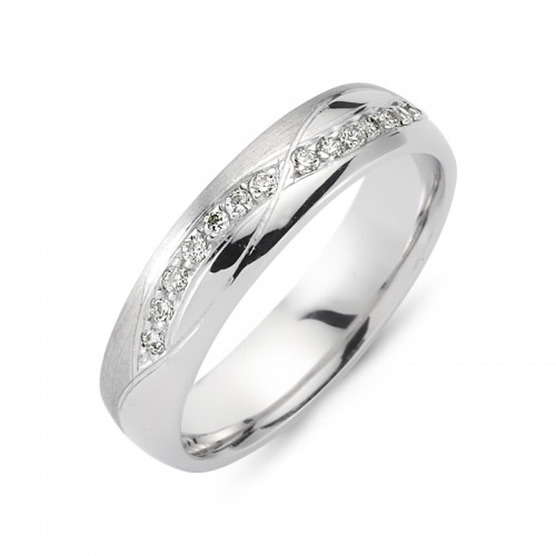 Chrilia wedding rings in white gold, K14, pair da2771 WEDDING RINGS Κοσμηματα - chrilia.gr