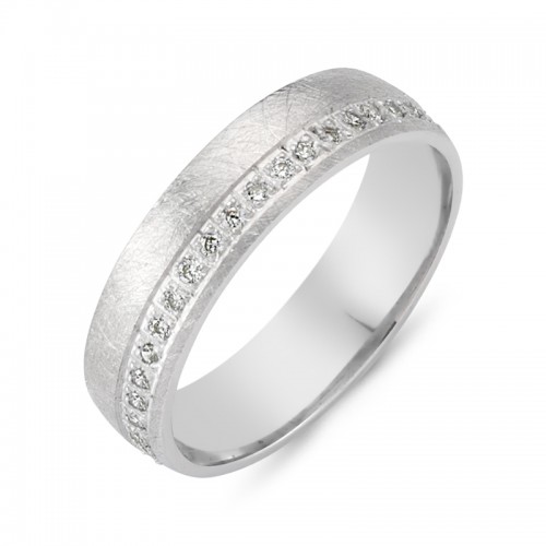 Chrilia wedding rings in white gold, K14, pair da2773 WEDDING RINGS Κοσμηματα - chrilia.gr