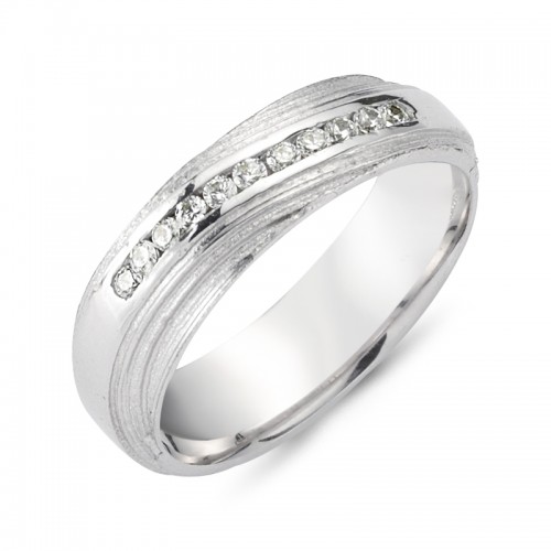 Chrilia wedding rings in white gold, K14, pair da2775 WEDDING RINGS Κοσμηματα - chrilia.gr