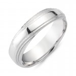 Chrilia wedding rings in white gold, K14, pair da2775 WEDDING RINGS Κοσμηματα - chrilia.gr