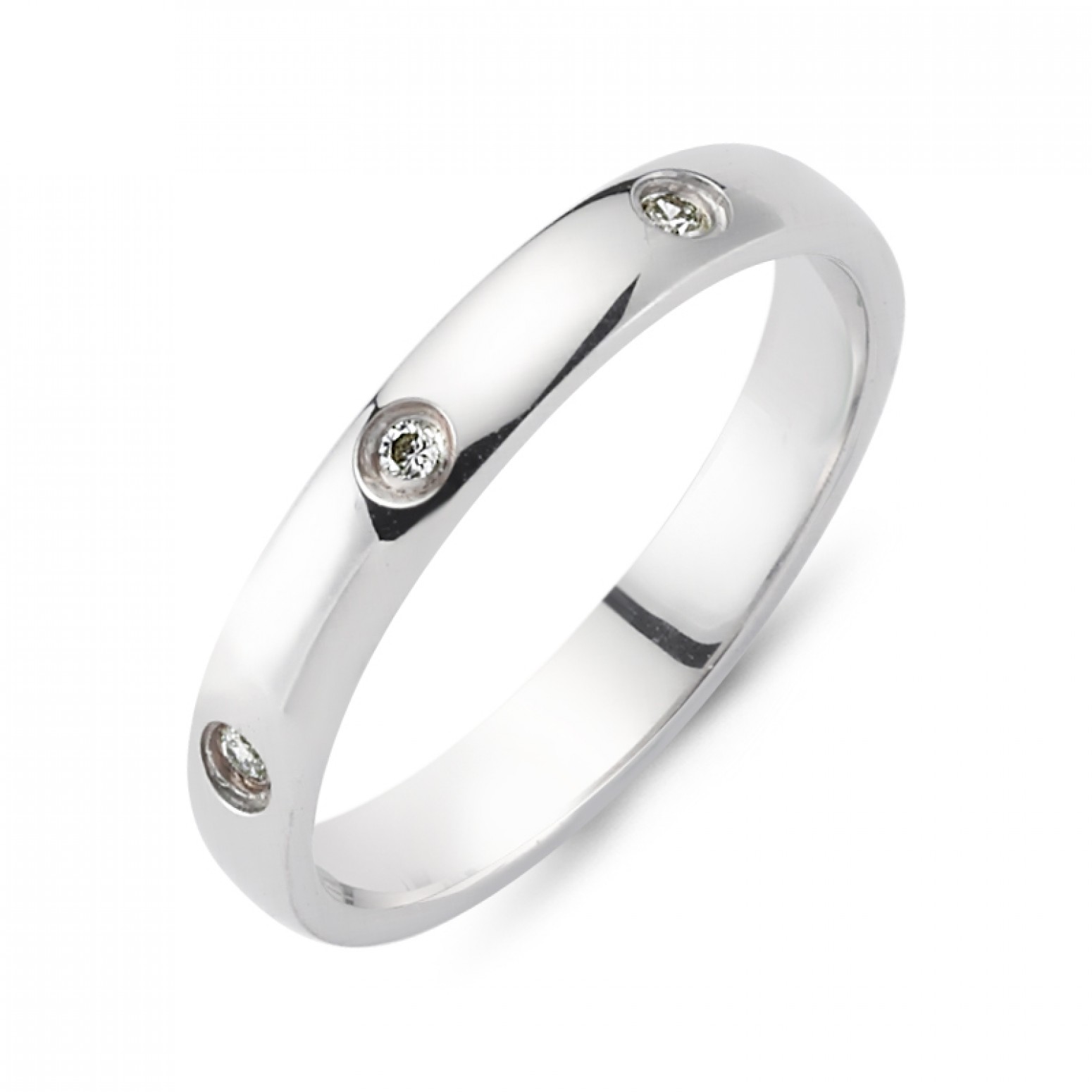 Chrilia wedding rings in white gold, K14, pair da2776 WEDDING RINGS Κοσμηματα - chrilia.gr