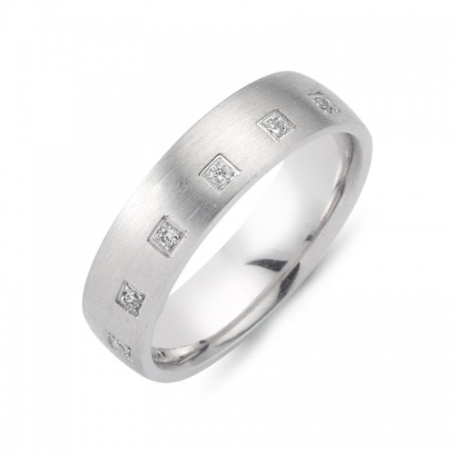 Chrilia wedding rings in white gold, K14, pair da2778 WEDDING RINGS Κοσμηματα - chrilia.gr