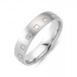 Chrilia wedding rings in white gold, K14, pair da2778 WEDDING RINGS Κοσμηματα - chrilia.gr
