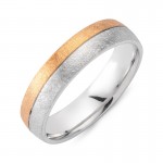 Chrilia wedding rings in white & pink gold, K14, pair da2789 WEDDING RINGS Κοσμηματα - chrilia.gr