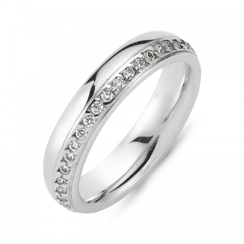 Chrilia wedding rings in white gold, K14, pair da2790 WEDDING RINGS Κοσμηματα - chrilia.gr