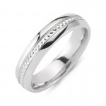 Chrilia wedding rings in white gold, K14, pair da2794 WEDDING RINGS Κοσμηματα - chrilia.gr