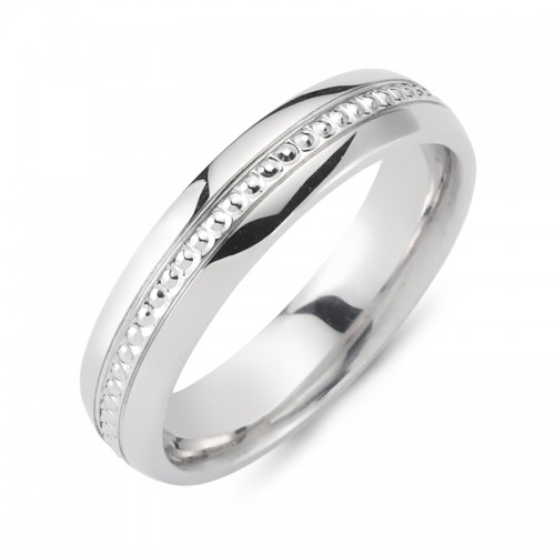 Chrilia wedding rings in white gold, K14, pair da2794 WEDDING RINGS Κοσμηματα - chrilia.gr