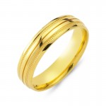 Chrilia wedding rings in yellow gold, K14, pair da2808 WEDDING RINGS Κοσμηματα - chrilia.gr