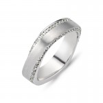 Chrilia wedding rings in white gold, K14, pair da2813 WEDDING RINGS Κοσμηματα - chrilia.gr
