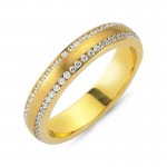 Chrilia wedding rings in yellow gold, K14, pair da2814 WEDDING RINGS Κοσμηματα - chrilia.gr