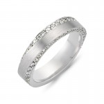 Chrilia wedding rings in white gold, K14, pair da2815 WEDDING RINGS Κοσμηματα - chrilia.gr