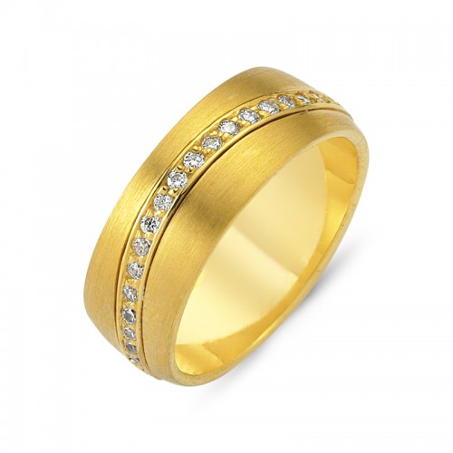 Chrilia wedding rings in yellow gold, K14, pair da2817 WEDDING RINGS Κοσμηματα - chrilia.gr