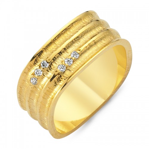 Chrilia wedding rings in yellow gold, K14, pair da2820 WEDDING RINGS Κοσμηματα - chrilia.gr