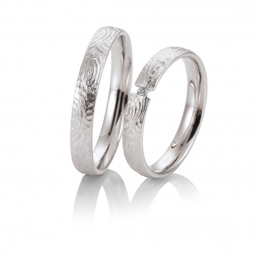 Saint Maurice wedding rings in white gold, K9, pair da3591 WEDDING RINGS Κοσμηματα - chrilia.gr