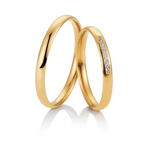 Saint Maurice wedding rings in yellow gold, K9, pair da3593 WEDDING RINGS Κοσμηματα - chrilia.gr