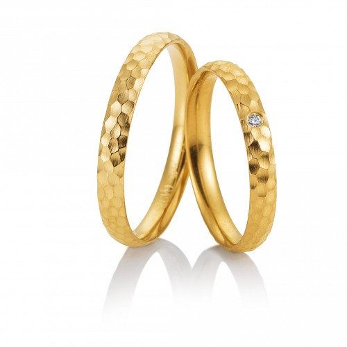 Saint Maurice wedding rings in yellow gold, K9, pair da3594 WEDDING RINGS Κοσμηματα - chrilia.gr