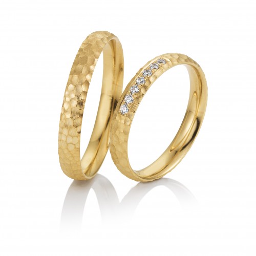 Saint Maurice wedding rings in yellow gold, K9, pair da3596 WEDDING RINGS Κοσμηματα - chrilia.gr